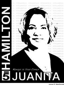 High-contrast black-and-white of Juanitas Headshot by James R. MacDonald